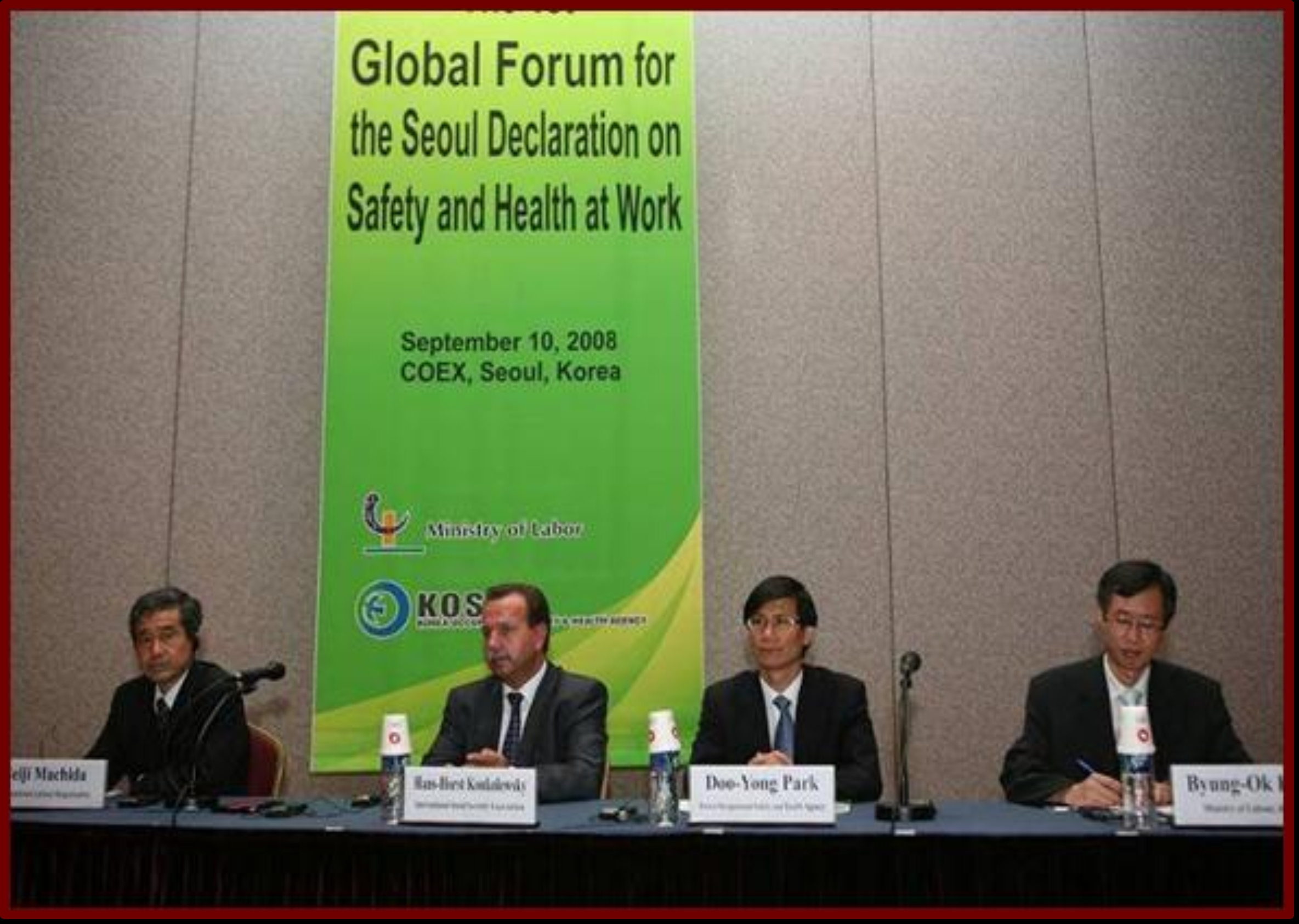 The Global Forum on the Seoul Declaration on Safety and Health at Work