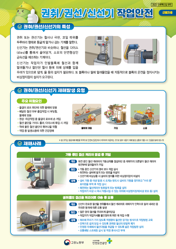 [근로자용] 권취/권선/신선기 작업안전