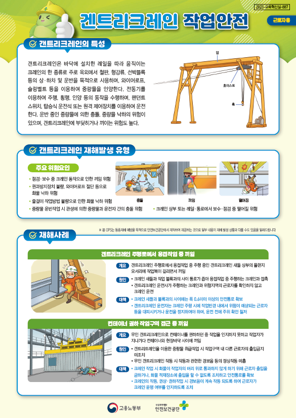 [근로자용] 갠트리 크레인 작업안전